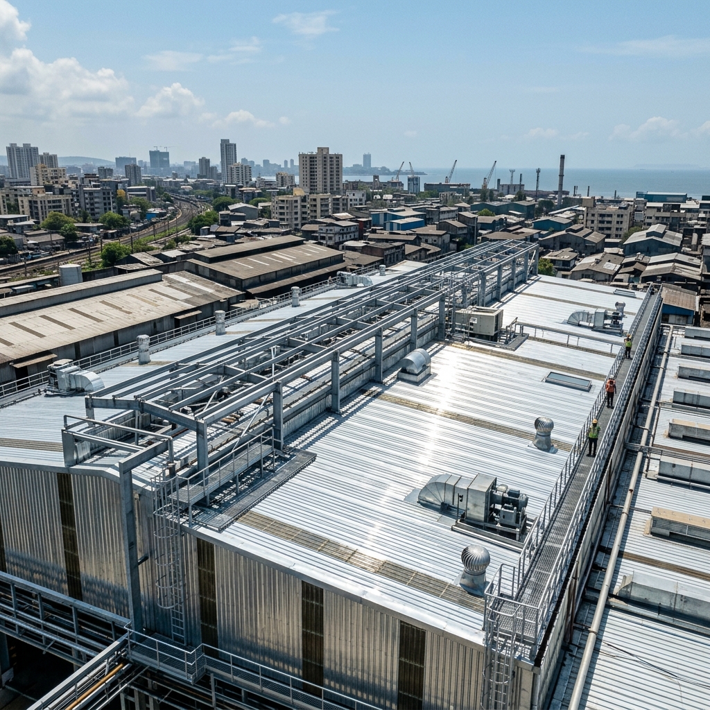 Industrial Roofing Contractor in Mumbai - factory roof installation