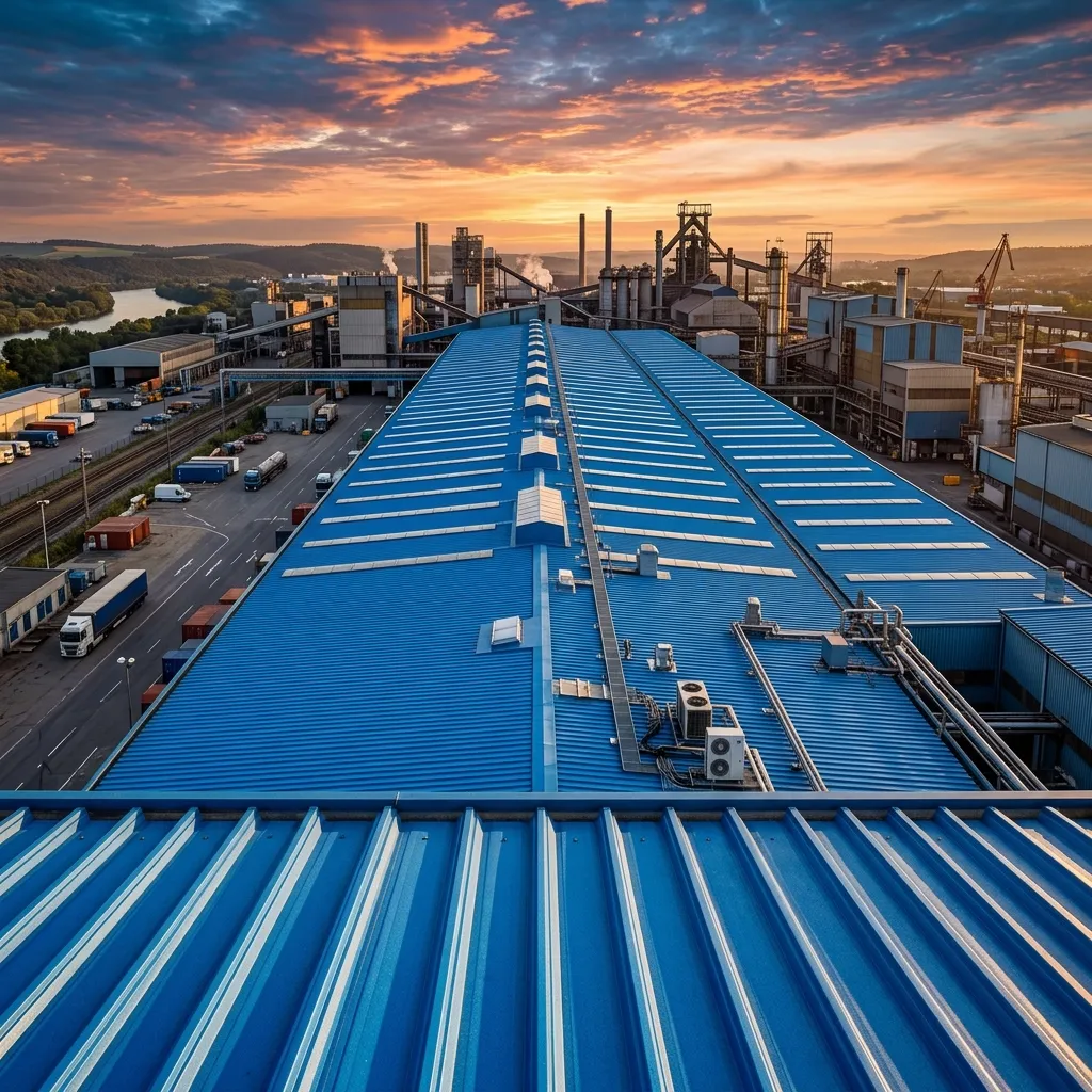 Industrial Factory with Color Coated Sheets