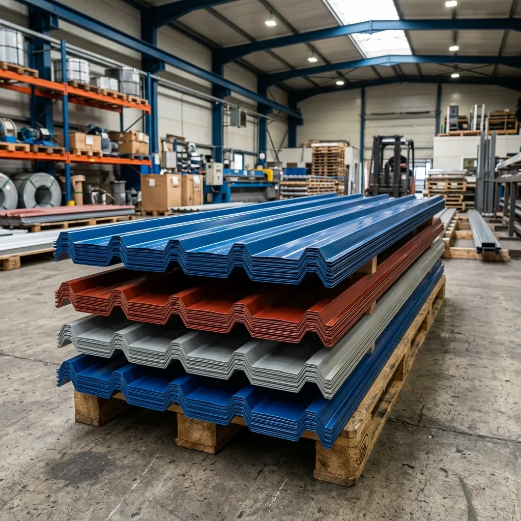 Color Coated Metal Sheets Stack