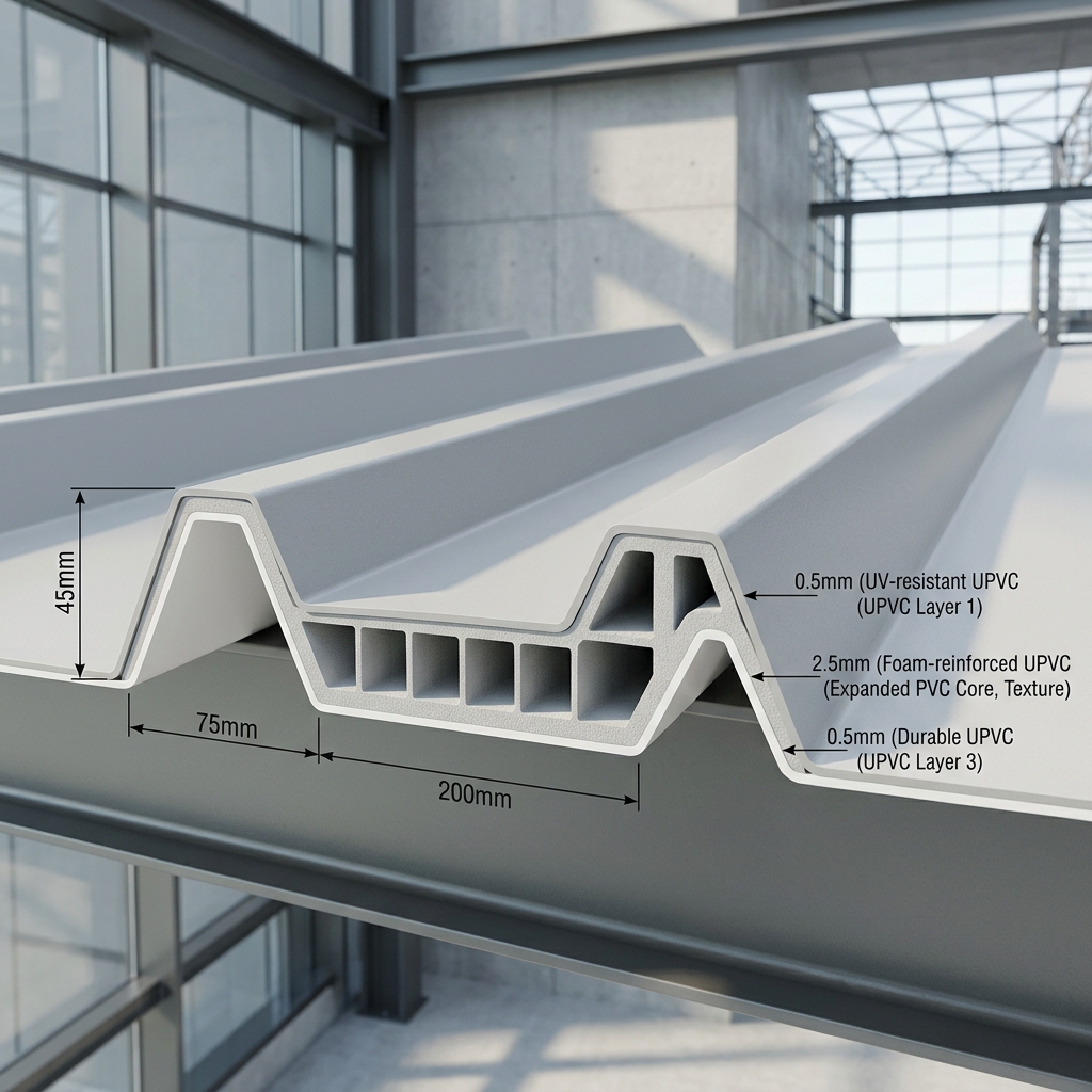 3-Layer UPVC High Rib Profile Detail